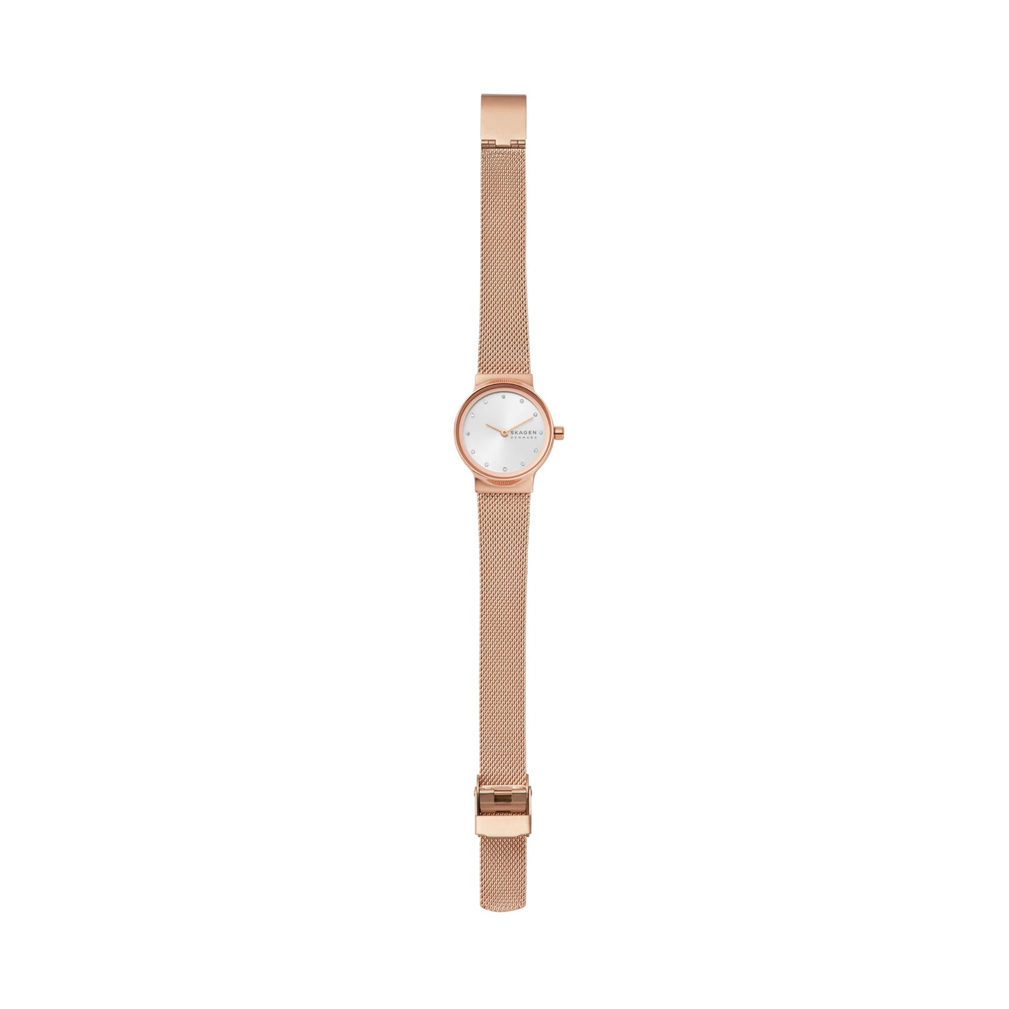 Skagen Women's Freja Lille Two-Hand Rose Gold Stainless Steel Mesh Band Watch (Model: SKW2665)