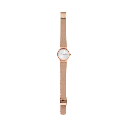 Skagen Women's Freja Lille Two-Hand Rose Gold Stainless Steel Mesh Band Watch (Model: SKW2665)