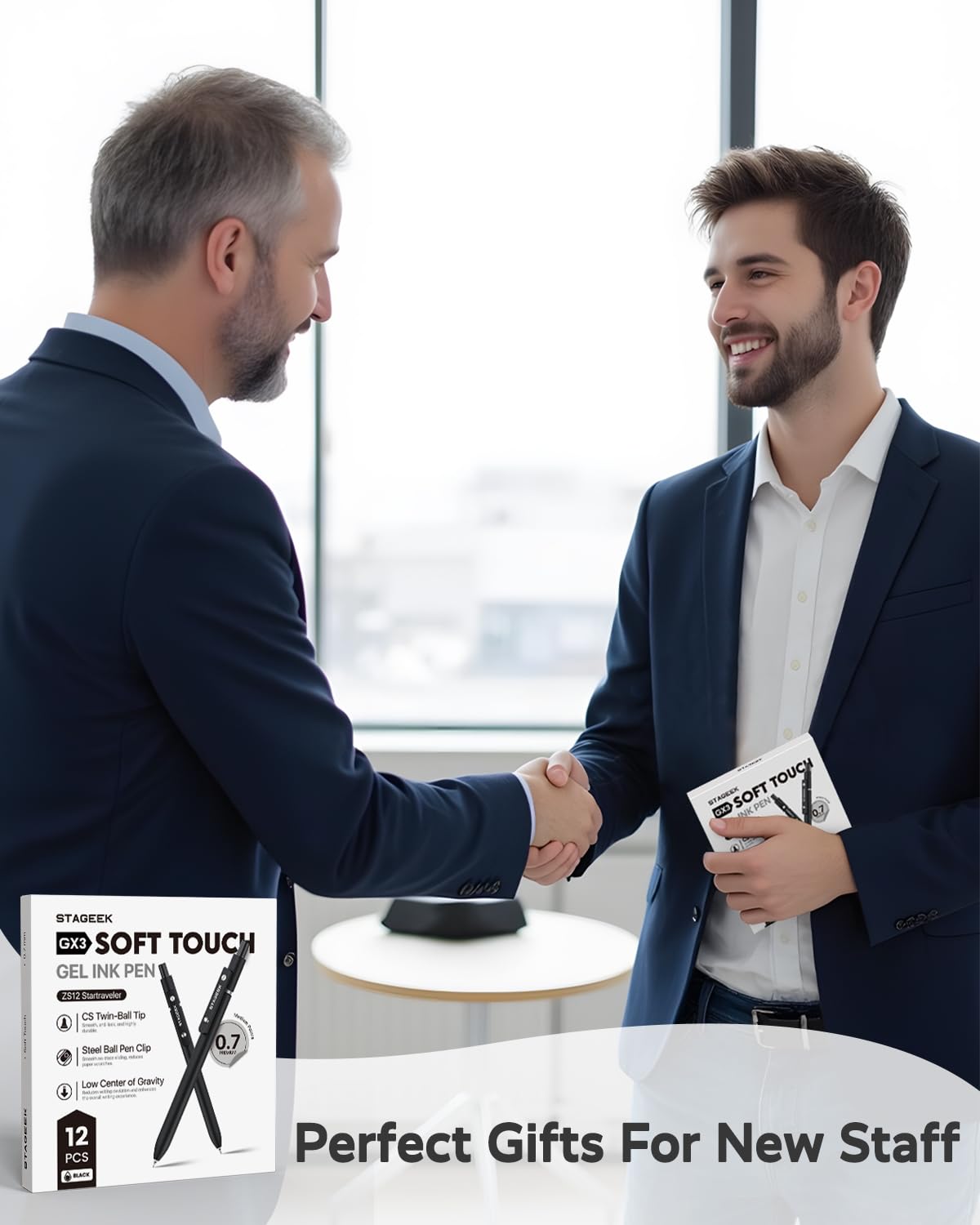 STAGEEK Black Gel Pens, 12Pcs Fine Point Smooth Writing Pens with 3 Extra Refills, Quick Dry Black Ink Pens for Journaling, Office, Note Taking, School Supplies, Nurse Aesthetic(Black)