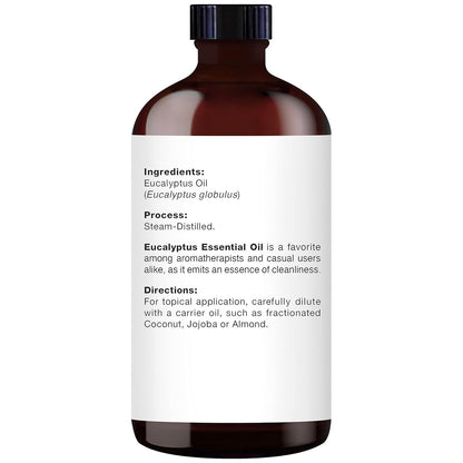 MAJESTIC PURE Eucalyptus Essential Oil | 100% Pure and Natural Eucalyptus Oil | Premium Grade Essential Oils for Hair Care, Home Diffusers, Skin, Aromatherapy, Massage and Humidifiers | 4 Fl Oz