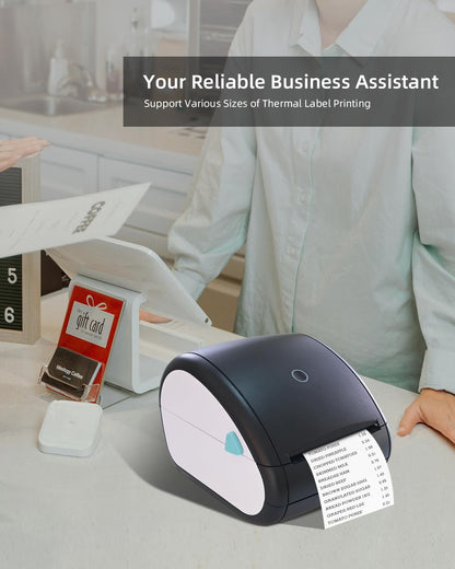 BORN4SHIP Thermal Label Printer 4x6, Bluetooth Shipping Label Printer for Small Businesses, with Built-in Paper Holder, Compatible with Amazon Shopify USPS