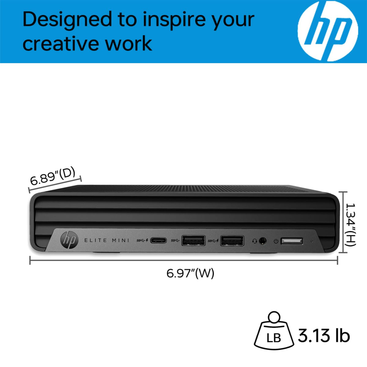 HP 2025 Elite 805 Mini PC Desktop Computer, AMD Ryzen 5 (Beat i7-11700T), Ultra-Quiet Design, 32GB RAM, 1TB PCIe SSD, Dual 4K Display Support, USB-C, Wi-Fi 6, Keyboard & Mouse, Windows 11 Pro