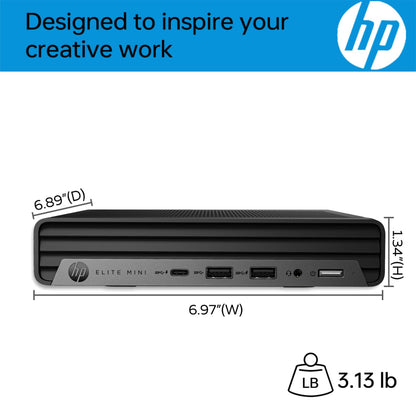 HP 2025 Elite 805 Mini PC Desktop Computer, AMD Ryzen 5 (Beat i7-11700T), Ultra-Quiet Design, 32GB RAM, 1TB PCIe SSD, Dual 4K Display Support, USB-C, Wi-Fi 6, Keyboard & Mouse, Windows 11 Pro
