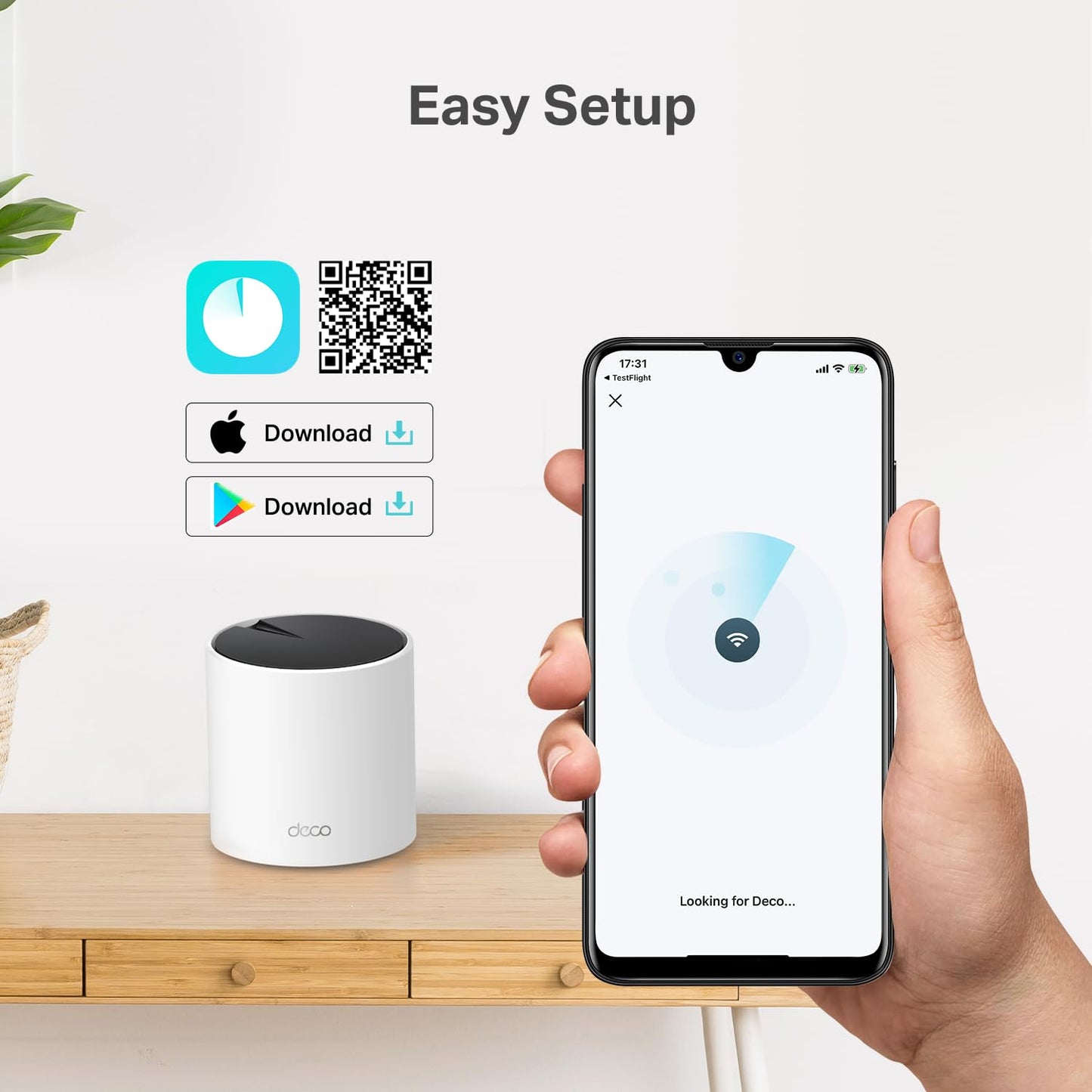 TP-Link Deco X55 Pro AX3000 Whole Home Wi-Fi 6 Mesh System - Coverage up to 6500 Sq.Ft & up to 150 Devices, 2x2.5G WAN/LAN Ports, 4 Streams, Wired Ethernet Backhaul, Ideal for 1Gig+ Internet, 3-Pack