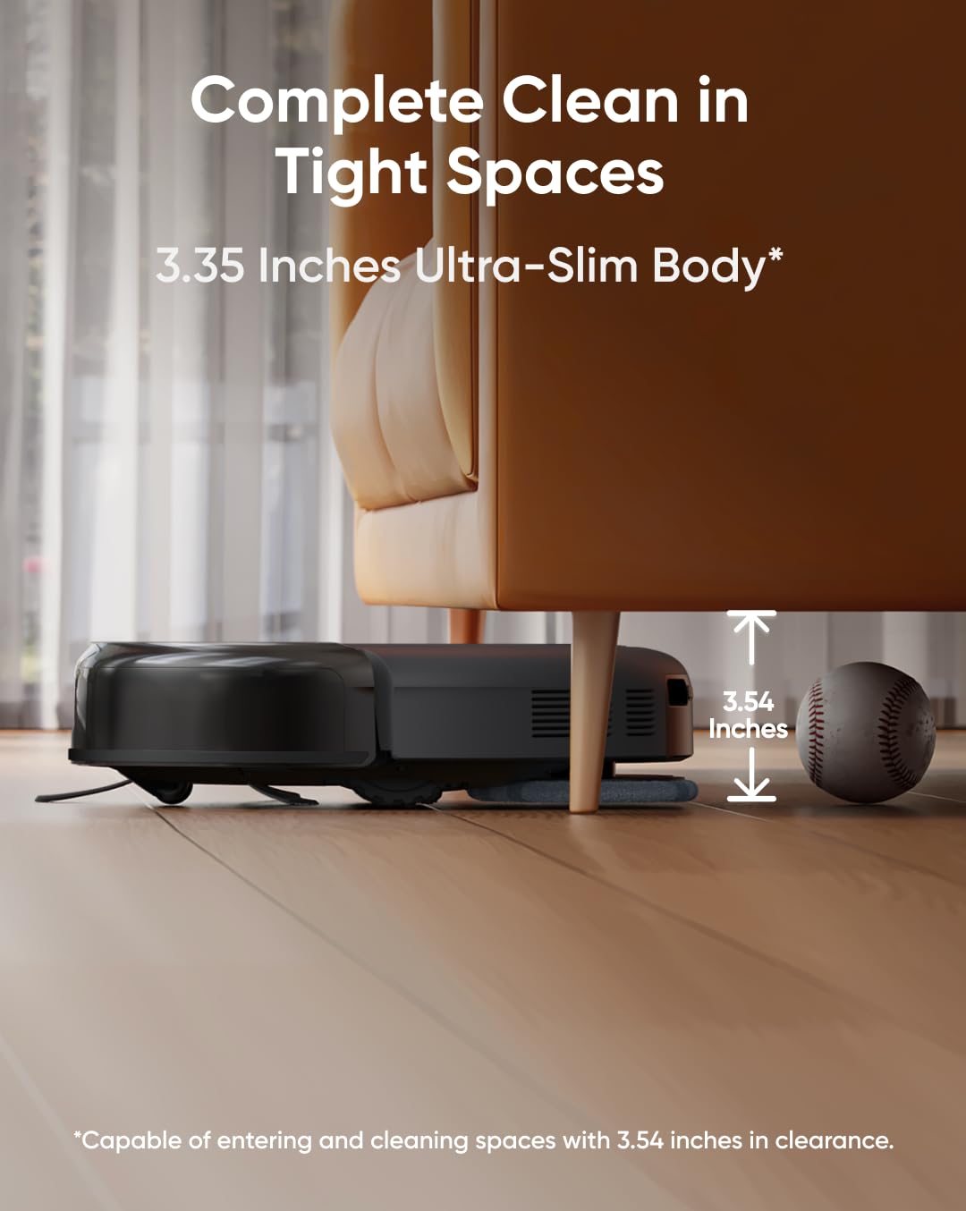 eufy Robot Vacuum Omni C20, Robot Vacuum and Mop Combo, All-in-One Station, Auto Mop Washing and Auto Drying for Hands-Free Cleaning, 7000 Pa Powerful Suction, Self Emptying, 3.35-Inch Design