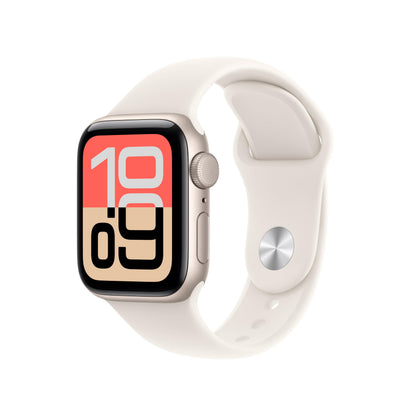 Apple Watch SE (3nd Gen) (GPS, 40mm) - Starlight Aluminum Case with Starlight Sport Band, S/M (Renewed)