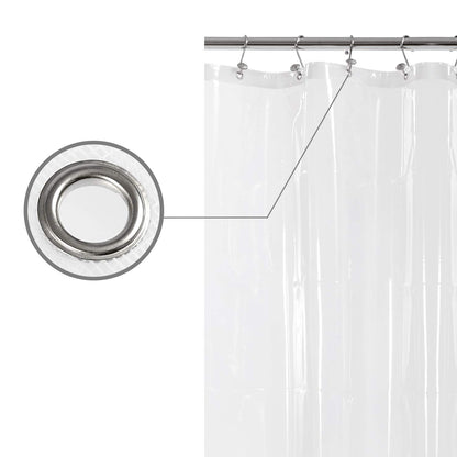 Barossa Design Longer Shower Curtain/Liner with 75 inches Height - 6 Magnets on Bottom, Heavy Duty Waterproof PEVA, PVC Free, Metal Grommets, 72x75, Clear