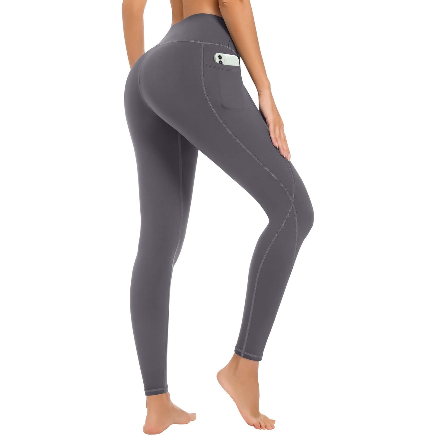 MIRITY 4 Pack Yoga Leggings with Pockets for Women - High Waist Tummy Control Pants for Workout