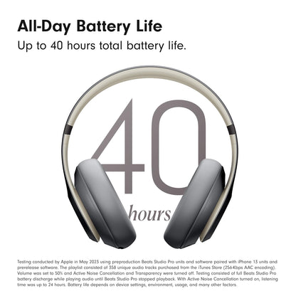 Beats Studio Pro - Premium Wireless Over-Ear Headphones- Up to 40-Hour Battery Life, Active Noise Cancelling, USB-C Lossless Audio, Apple & Android Compatible - Amazon Exclusive Sand Gray