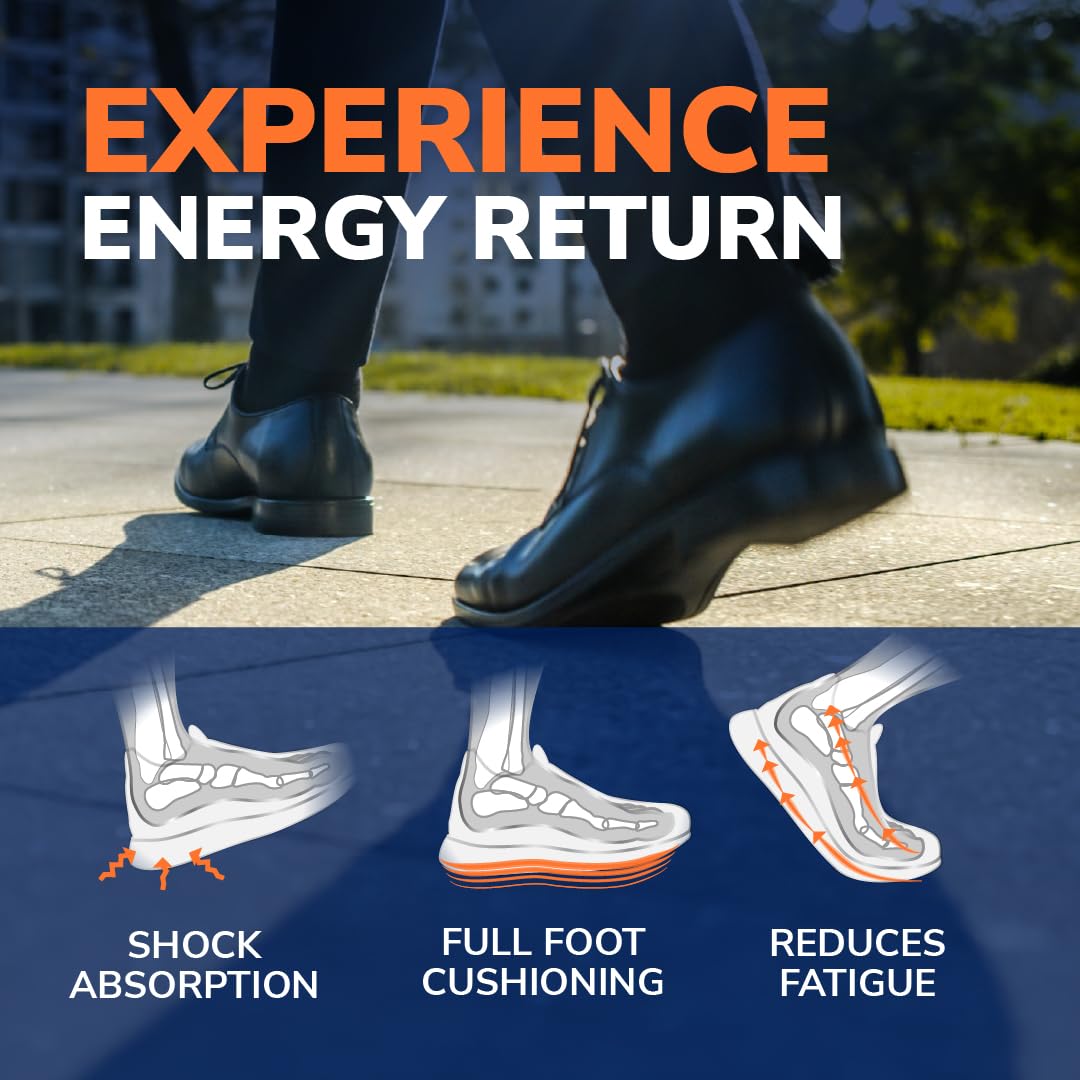 Dr. Scholl’s Advanced Pain Relief Insoles for Men Women, Heavy Duty Orthotics Inserts for Work Shoes & Boots, Plantar Fasciitis & Arch Support, Flat Feet, Shock-Absorbing, Supports up to 340 lbs