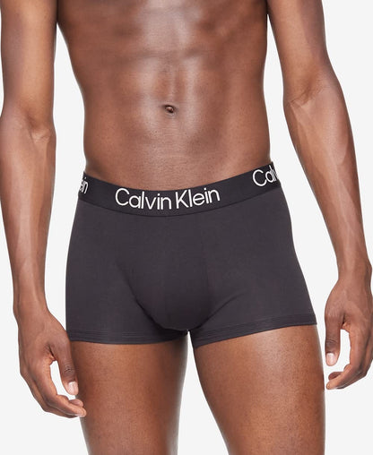 Calvin Klein Men's Ultra Soft Modern Modal 3-Pack Trunk, Black, Black, Black, M