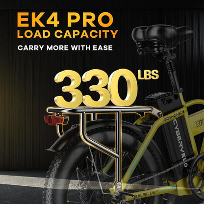 1000W Folding Electric Bike, 48V 20AH Large Removable Battery E Bike, 30+MPH, 80 Miles Max Range, 20" Fat Tire Electric Bike for Adults, Adult Electric Bicycles for Long Commutes-White Soft Saddle