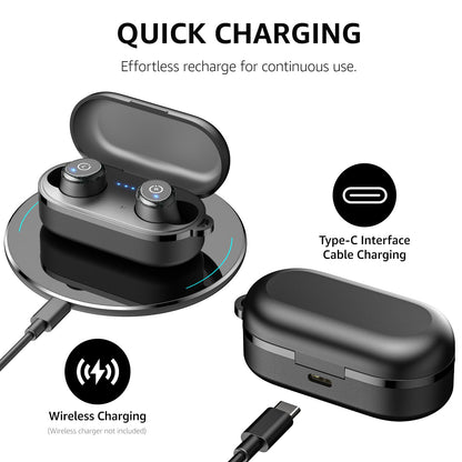 TOZO T10 Wireless Earbuds Bluetooth 5.3 Headphones, App Customize EQ, Ergonomic Design, 55H Playtime, Wireless Charging Case, IPX8 Waterproof Sound in-Ear Headset, New Version