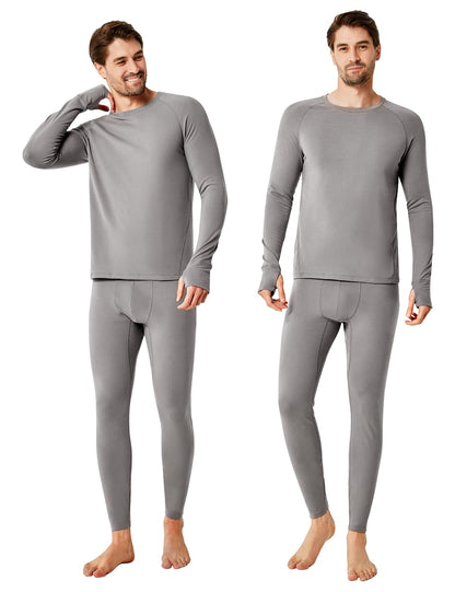 gagli Thermal Underwear for Men: Micro-Fleece Lined Long Johns Warm Base Layer, Soft Thermals Top and Bottom Set for Cold Weather 32-50℉