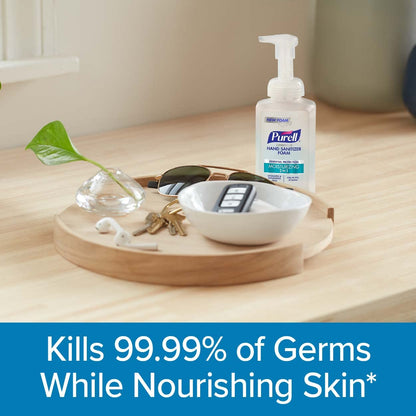 Purell Advanced Hand Sanitizer 2in1 Moisturizing Foam, Naturally Fragranced with Essential Oils, 10 oz Pump Bottle (Pack of 3), 3002-06-EC