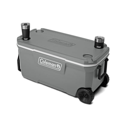 Coleman Classic Series Insulated Portable Wheeled Cooler, Leak-Resistant Outdoor Hard Cooler Keeps Ice up to 5 Days, 100-Quart