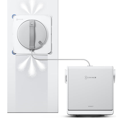 ECOVACS WINBOT W2S Omni Window Cleaning Robot, with 6-in-1 Multifunction Station, TruEdge Edge-to-Edge Precision, Triple Wide-Angle Spray Nozzles, 12-Level Safety System, Dual Power Modes