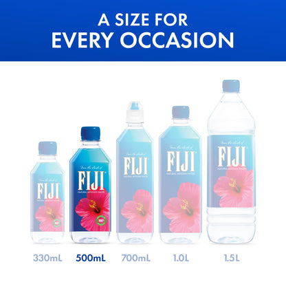 FIJI Natural Artesian Bottled Water 500mL / 16.9 Fl Ounce (Pack of 24) - 100% Natural Electrolytes
