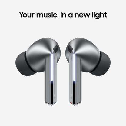 SAMSUNG Galaxy Buds 3 Pro AI True Wireless Bluetooth Earbuds, Noise Cancelling, Sound Optimization, Redesigned Comfort Fit, Silver [US Version, Amazon Exclusive, 2Yr Warranty]