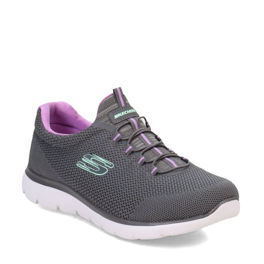 Skechers Women's Summits - Cool Classic Slip-on Athletic Sneaker, Wide Width Available