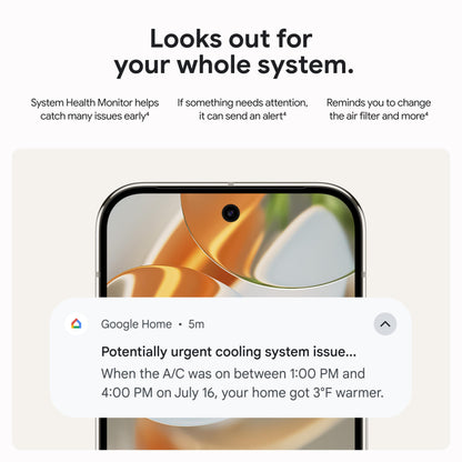 Google Nest Learning Thermostat (4th Gen, 2024) with Nest Temperature Sensor - Energy Saving Smart Thermostat - Works with Alexa, Apple HomeKit and Google Home App - Polished Obsidian