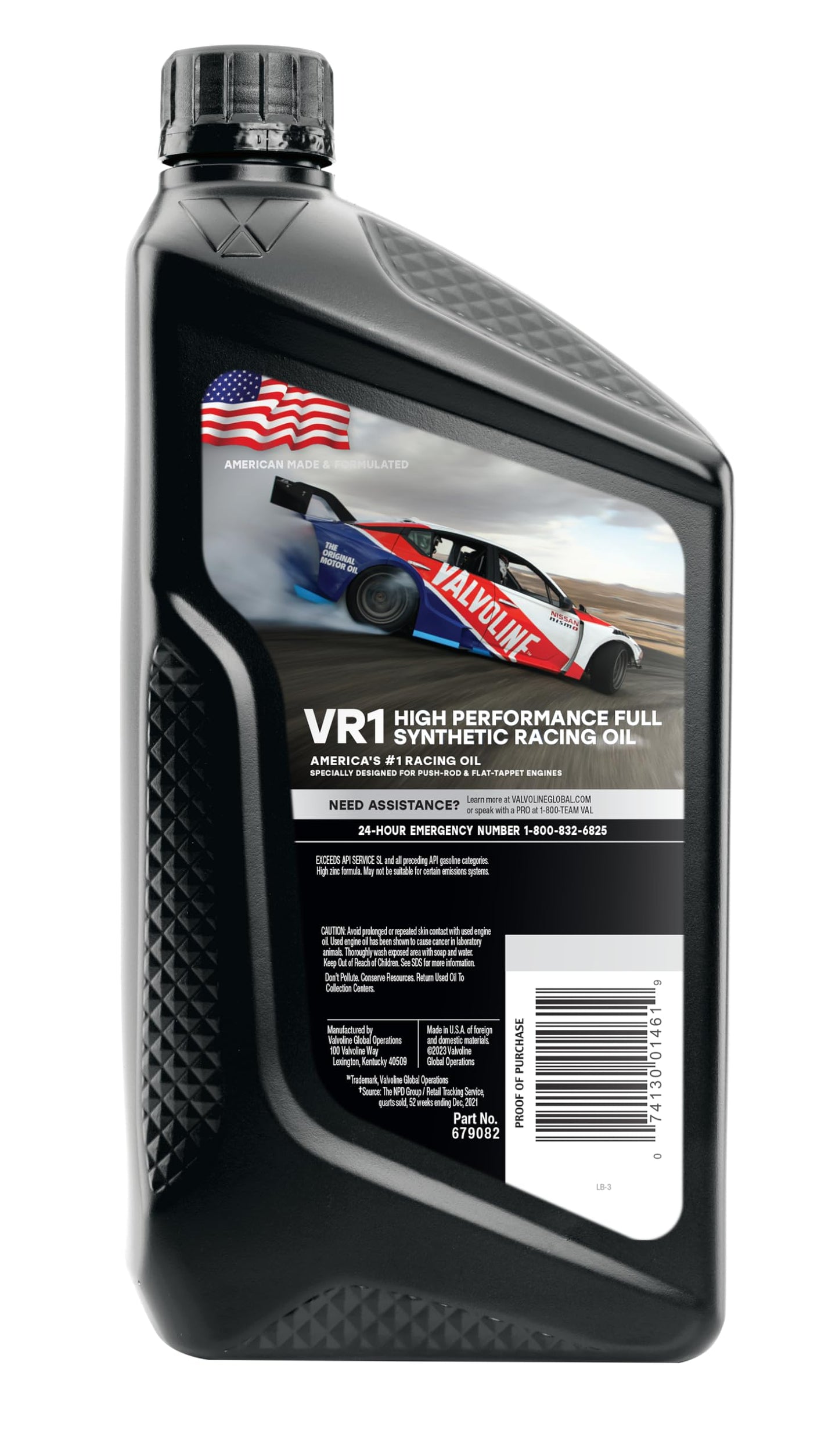 Valvoline VR1 Racing Synthetic SAE 20W-50 Motor Oil 1 QT, Case of 6