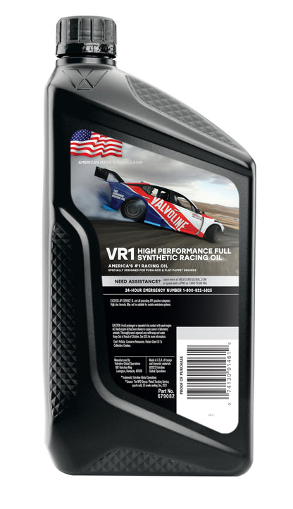 Valvoline VR1 Racing Synthetic SAE 20W-50 Motor Oil 1 QT, Case of 6