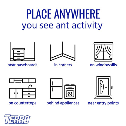 TERRO T300B Indoor Liquid Ant Killer , 12 Bait Stations