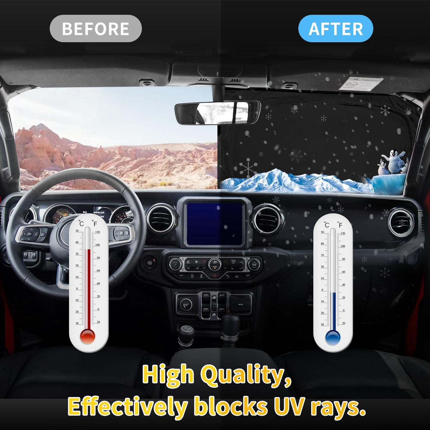 for Toyota Tacoma 2016-2023 2024 2025 Sun Shade Sunshade Windshield Cover - 4 Layers Front Window Shade Custom Fit Tacoma 2Dr 4Dr Pickup Sun Visor 240T Shade Blocks UV Rays Car Accessories
