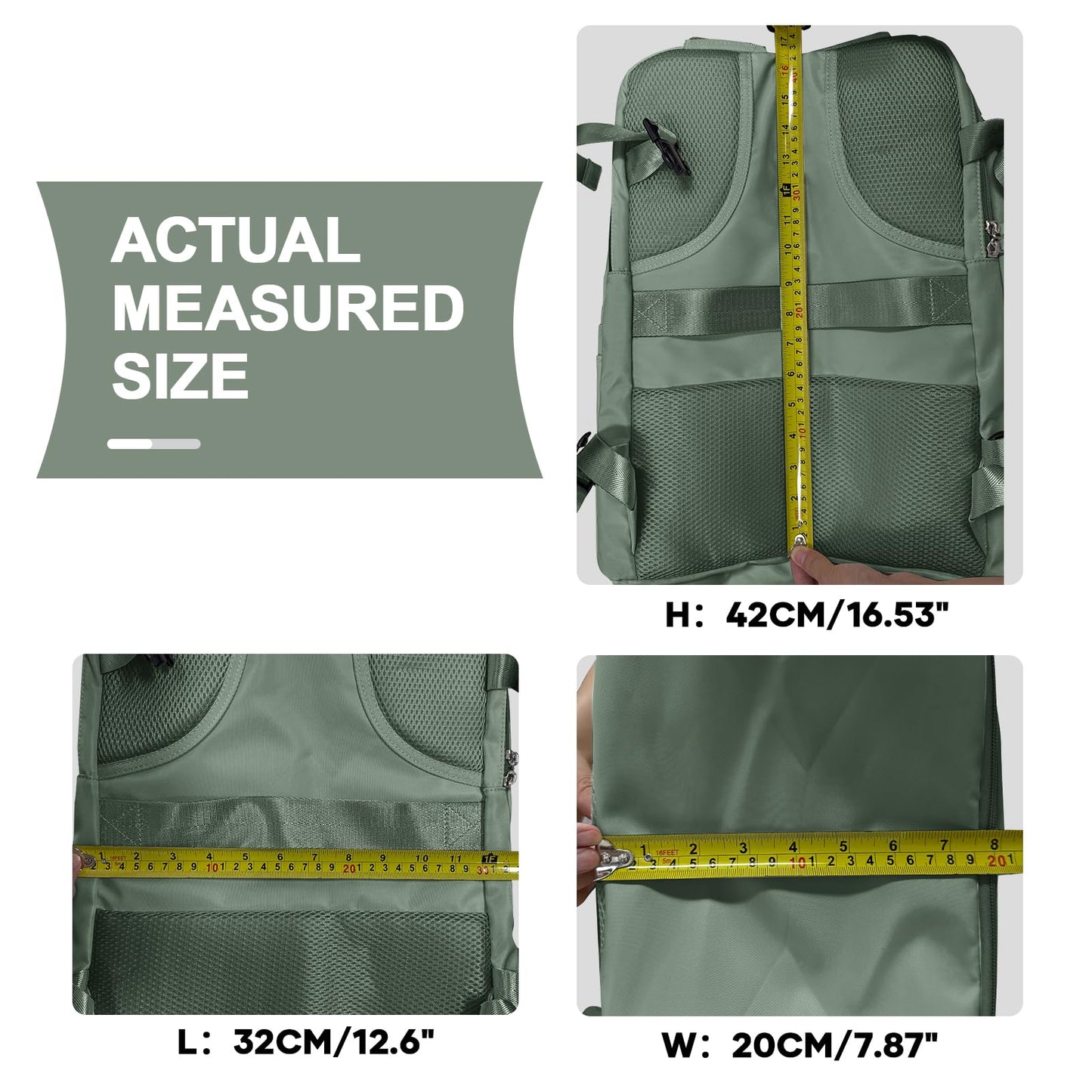 coowoz Travel Backpack For Women Men,Carry On Backpack,Hiking Backpack Waterproof Outdoor Sports Rucksack Casual Daypack Travel Essentials(Olive Green)