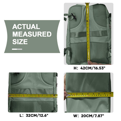 coowoz Travel Backpack For Women Men,Carry On Backpack,Hiking Backpack Waterproof Outdoor Sports Rucksack Casual Daypack Travel Essentials(Olive Green)