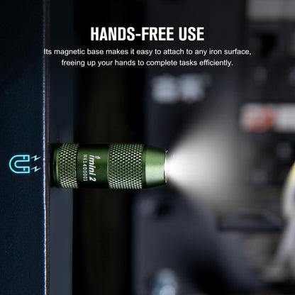 OLIGHT IMINI 2 EDC Rechargeable Keychain Flashlight, 50 Lumens Compact and Portable Mini LED Keyring Lights with Built-in Battery Ideal for Everyday Carry and Emergencies (OD Green)