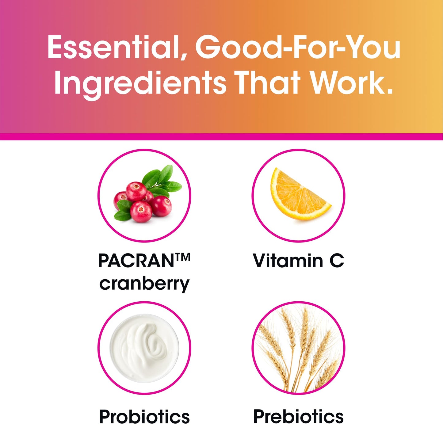 vH Essentials Probiotics for Women with Prebiotics, Cranberry & Vitamin C - 60 Capsules (30 Day Supply) - Women's Probiotics Support Gut Balance, Feminine Health & Urinary Tract Health for Women