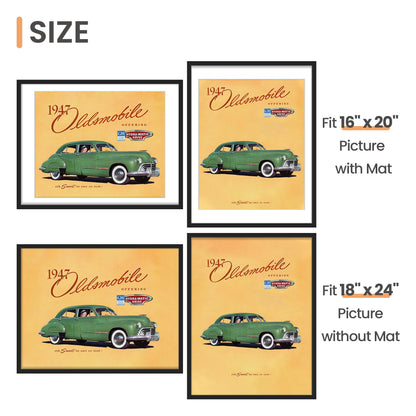 upsimples 18x24 Picture Frame, Display Pictures 16x20 with Mat or 18 x 24 Without, Wall Hanging Poster Frames, Black, 1 Pack