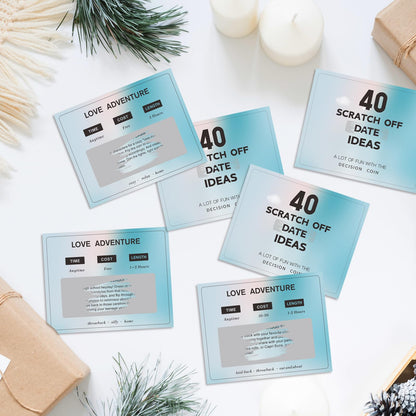 Valentines Day Gifts for Him Her Boyfriend Girlfriend, 40 Scratch Off Date Ideas Bridal Shower Gifts, Stocking Stuffers Anniversary Engagement Wedding Present for Men Women Husband Wife Couple Games