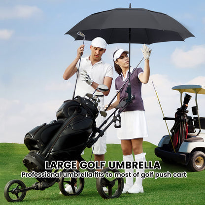 ZOMAKE Large Golf Umbrella for Rain Heavy Duty,Big Golf umbrellas Windproof,62 Inch Extra Large Oversized Umbrella(Black)