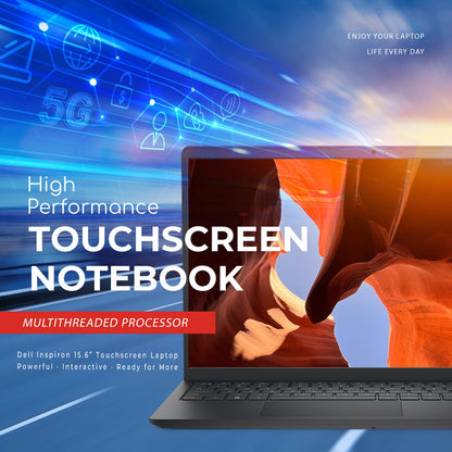 Dell Inspiron-15 3535 Touchscreen Laptop Computer - w/Office Lifetime • 15.6" Full HD • Ryzen 7 7730U(up to 4.5 GHz) • Long Battery Life • Win 11 PRO for Person Use or Business Work(64GB RAM, 2TB SSD)