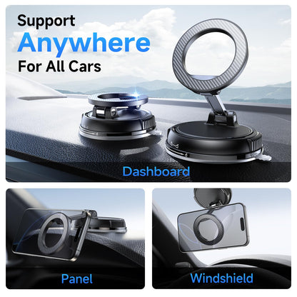 ANDERY Car Phone Holder for Magsafe [78+LBS Strongest Suction & 2400gf Magnetic] 360° Adjustable Car Phone Mount, Phone Holders for Your Car for iPhone 17 Pro Max 16 15 14 13 12 Air Plus, Carbon Fiber