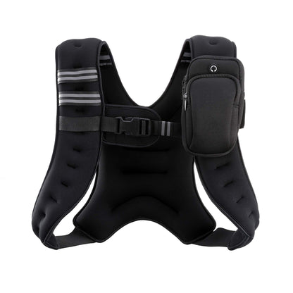 ZELUS Weighted Vest, 6lb/8lb/12lb/16lb/20lb/25lb/30lb Weight Vest with Reflective Stripe for Workout, Strength Training, Running, Fitness, Muscle Building, Weight Loss, Weightlifting, Black(12 lb)