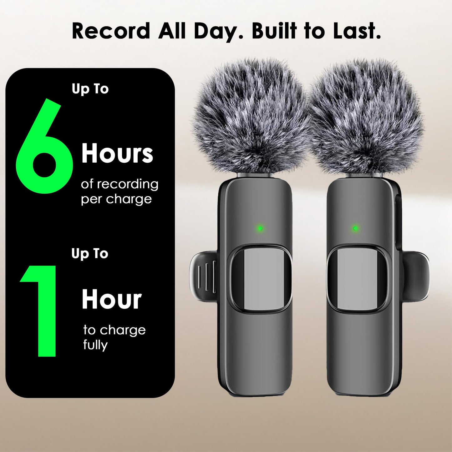 Mini Mic Pro (Newest Model), Wireless Microphone for iPhone, iPad, Android, Lavalier Microphone for Video Recording - 2 Pack iPhone Mic Crystal Clear Recording with USB-C for Podcast Microphone, ASMR