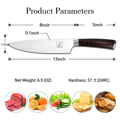 imarku Chef Knife - 8 Inch Home Essentials Sharp Kitchen knife HC Steel Japanese Knife Paring knife, Gifts for Women/Men, Birthday Gifts for Mom/Dad, Kitchen Gadgets with Premium Gift Box