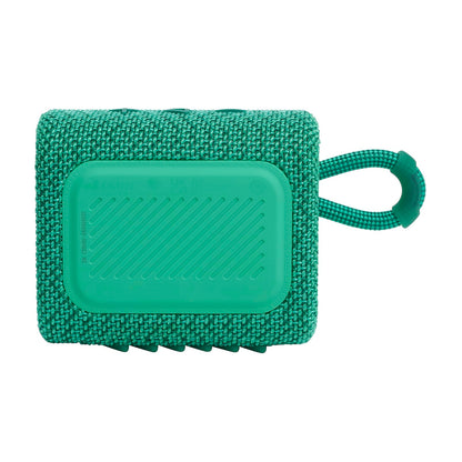 JBL Go 3 Eco - Portable Mini Bluetooth Speaker, big audio and punchy bass, IP67 waterproof and dustproof, 5 hours of playtime, Made in part with recycled materials (Eco Green)