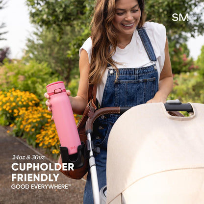 Simple Modern Mesa Loop Water Bottle with Straw | 24oz Cup Holder Friendly Insulated Stainless Steel Bottles for Travel, Sports and School | Steel Harbor