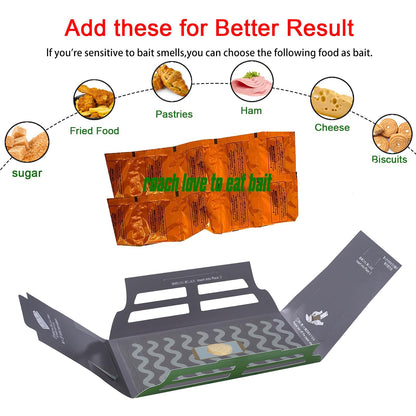 Roach Trap (20Pack) -Cockroach Traps Indoor with Bait,Roach Motel -Child hild & Pet Friendly