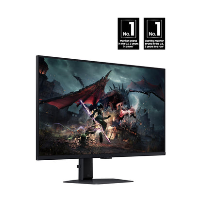 SAMSUNG 32-Inch Odyssey G50D Series QHD Fast IPS G-Sync Compatible Gaming Monitor, 1ms, VESA DisplayHDR 400, 180Hz, AMD FreeSync, Adjustable Stand, Eye Saver Mode, LS32DG502ENXZA, 2024