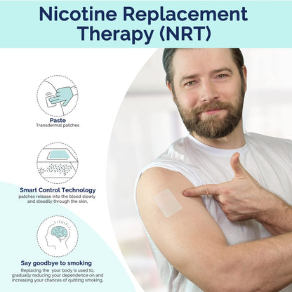 Step 3 Quit Smoking Patches, 7mg Stop Smoking Aids Patches, Easy & Effective Anti-Stickers, Helping Quit Patch, 30 Count Quit Smoking Stickers That Work with 2 Weeks