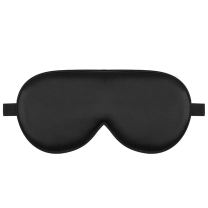 Alaska Bear Sleep Mask Silk Cover Eye Contour Built-in No Pressure for Sleeping, Upgrade Over Conventional Flat Satin Eye Masks, Machine Washable (Black)