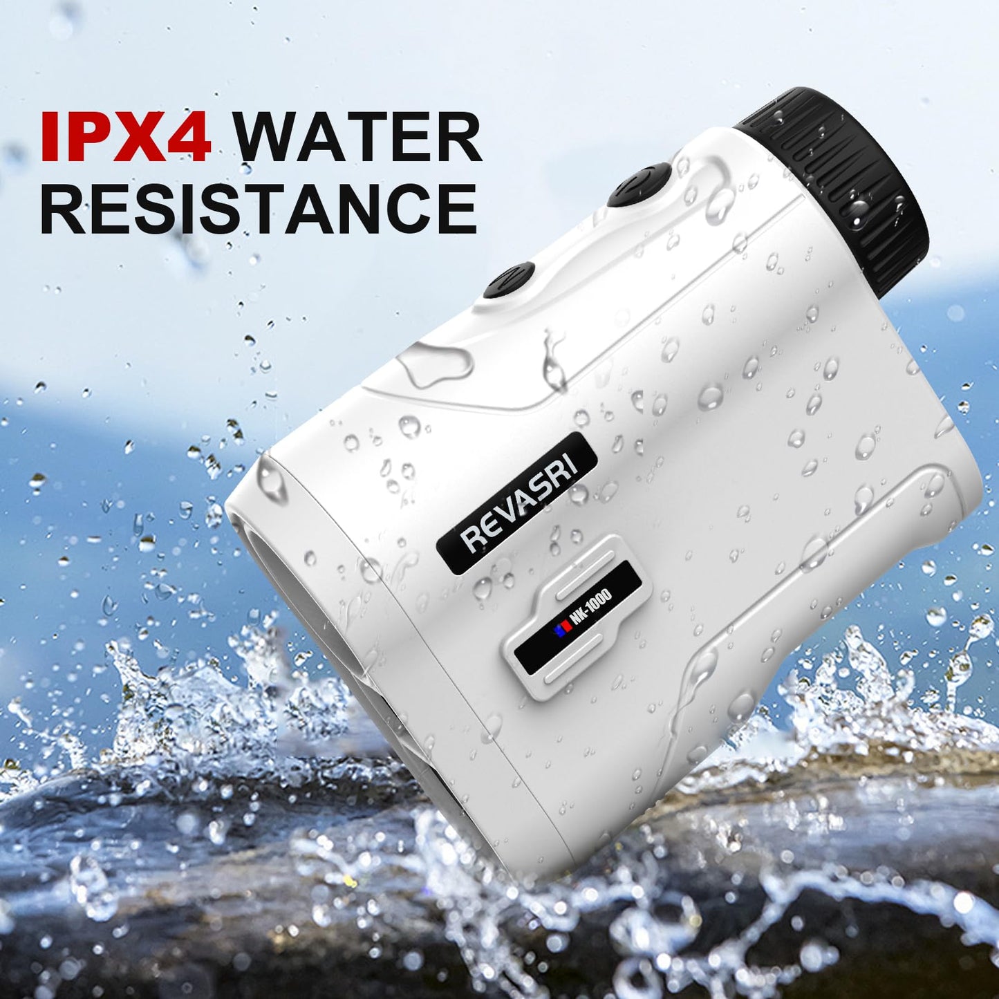 REVASRI Golf Rangefinder with Slope and Pin Lock Vibration, External Slope Switch for Golf Tournament Legal, Rangefinders with Rechargeable Battery 1000YDS Laser Range Finder