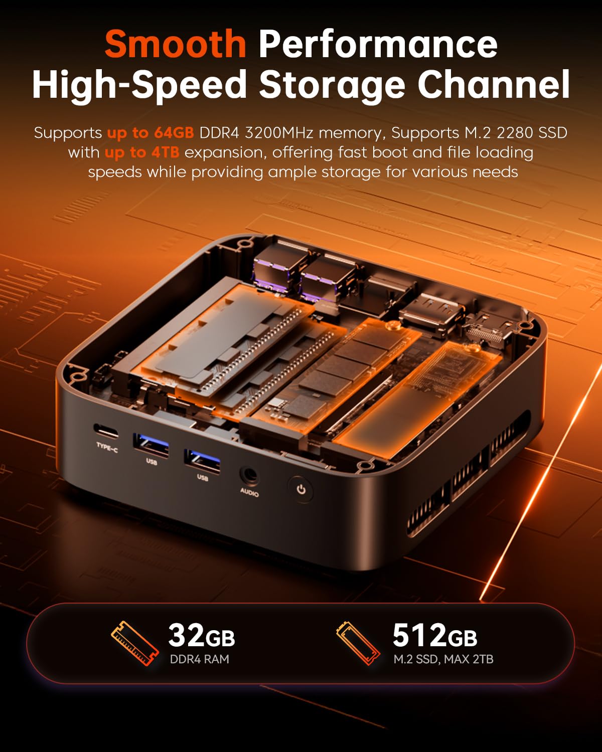ACEMAGICIAN Kron Mini K1 Mini PC, Ryzen 7 5700U, 32GB DDR4 512GB SSD Mini Computers (8C/16T, up to 4.3Ghz),4K Triple Display Desktop WiFi6/Bluetooth, Compact Silent PC for Light Gaming, Office, Design