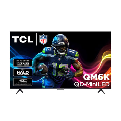 TCL 75-Inch QM6K QLED 4K Smart QD-Mini LED TV with Google TV (75QM6K, 2025 Model) Dolby Vision IQ, Dolby Atmos, HDR, Game Accelerator up to 288Hz, Voice Remote, Works with Alexa, Streaming Television